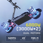 TIFGALOP CL8 Electric Scooter 6000W Powerful Motor 60V 33Ah Battery up to 100km Range Street Legal Adult Microcar Electric Scoot