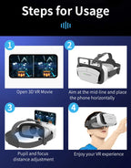 Shinecon 3D VR Glasses Virtual Reality Viar Goggles Headset Devices Smart Helmet Lenses For Cell Phone Mobile Smartphones Viewer