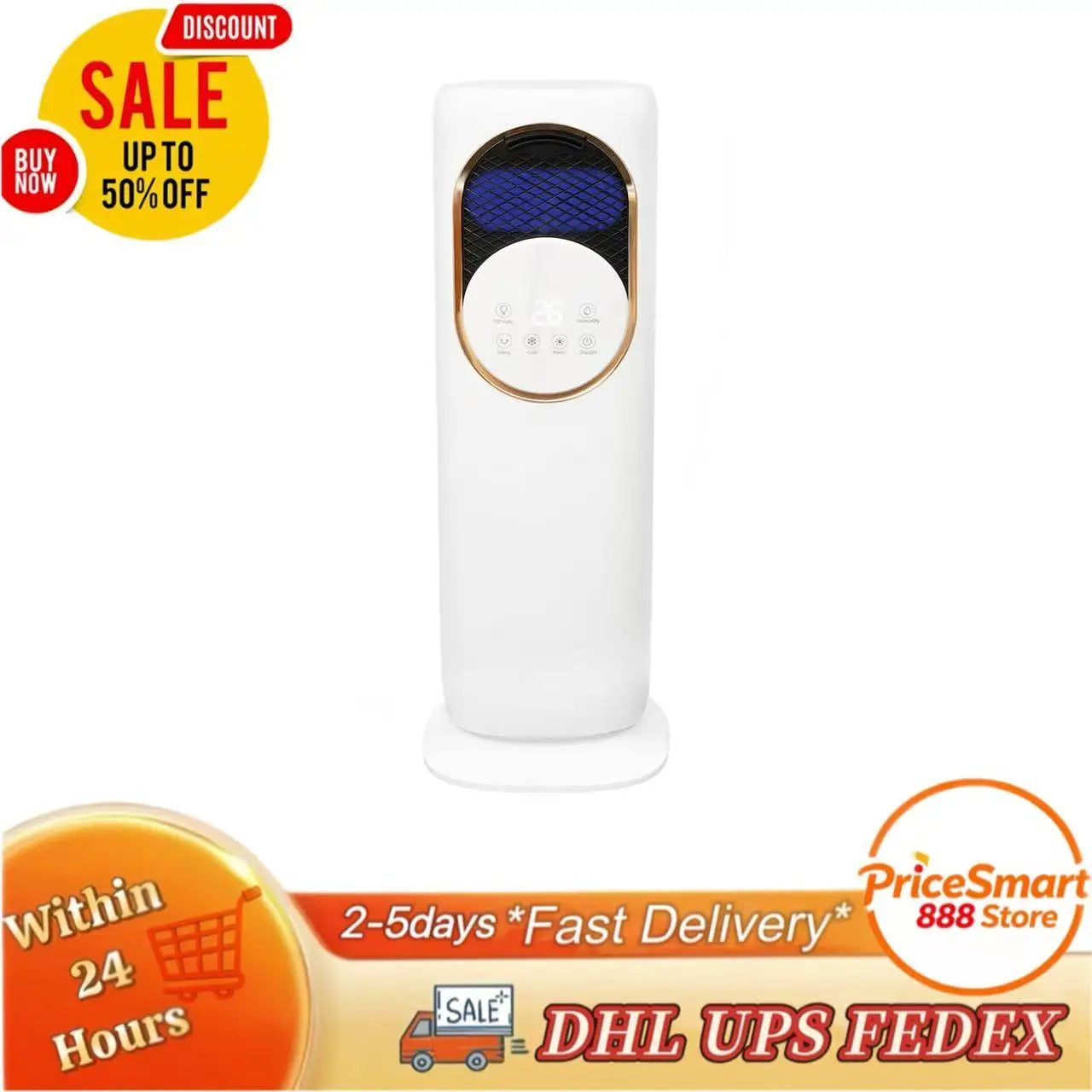 Portable Mini Air Conditioner Cooler Fan 4L Capacity 90° Rotatable 1-8H Timed On-Off Easy Maintenance for Home And Office Use Secondary image