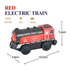 Electric Train Locomotive Magnetic Car Diecast Slot Fit All Brand Wooden Train Track Railway For Kids children's Toy W02