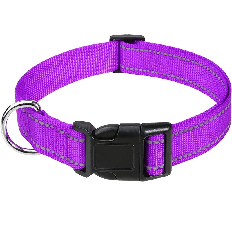 Pet Dog Collar Nylon Reflective Neck Collar for Small Medium Large Dog Pet Leash Collars for Dog Supplies Pet Accessories