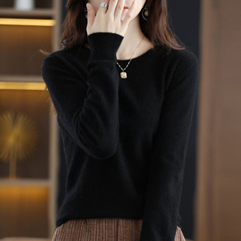 New Women Sweater O-neck Autumn Winter Basic Pullover Warm Casual Pulls Jumpers Korean Fashion Spring Knitwear Bottoming Shirt