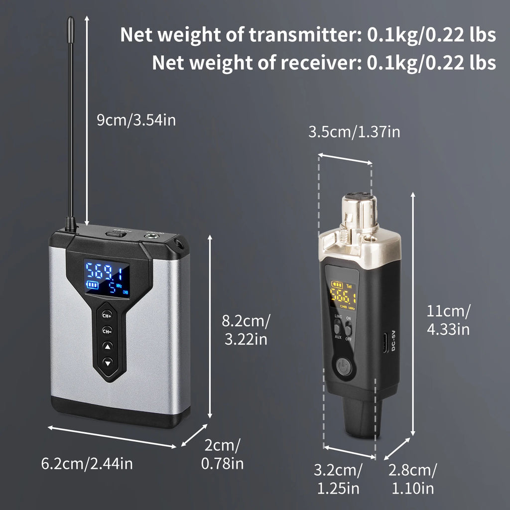 Stereo UHF in-ear monitoring wireless system DT1/2/4 transmitter and receiver of live music stage performance studio