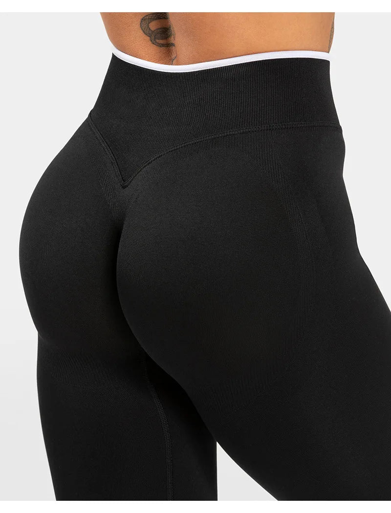 Teveo Tight-fitting Leopard-print Seamless Yoga Pants with Nude-skin High Elasticity Suitable for Fitness Running Pants