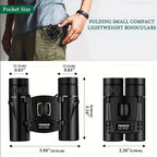 Powerful Long Range Binoculars Monocular Telescope Folding Portable BAK4 FMC Optics Jumelles for Outdoor Camping Hunting Concert