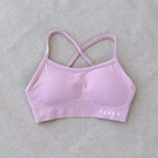 2025 Nouveau Haute Elastique Antichoc Entièrement Mat Croix Beauté Dos Nu Sans Couture Vêtements De Yoga Soutien-Gorge De Sport