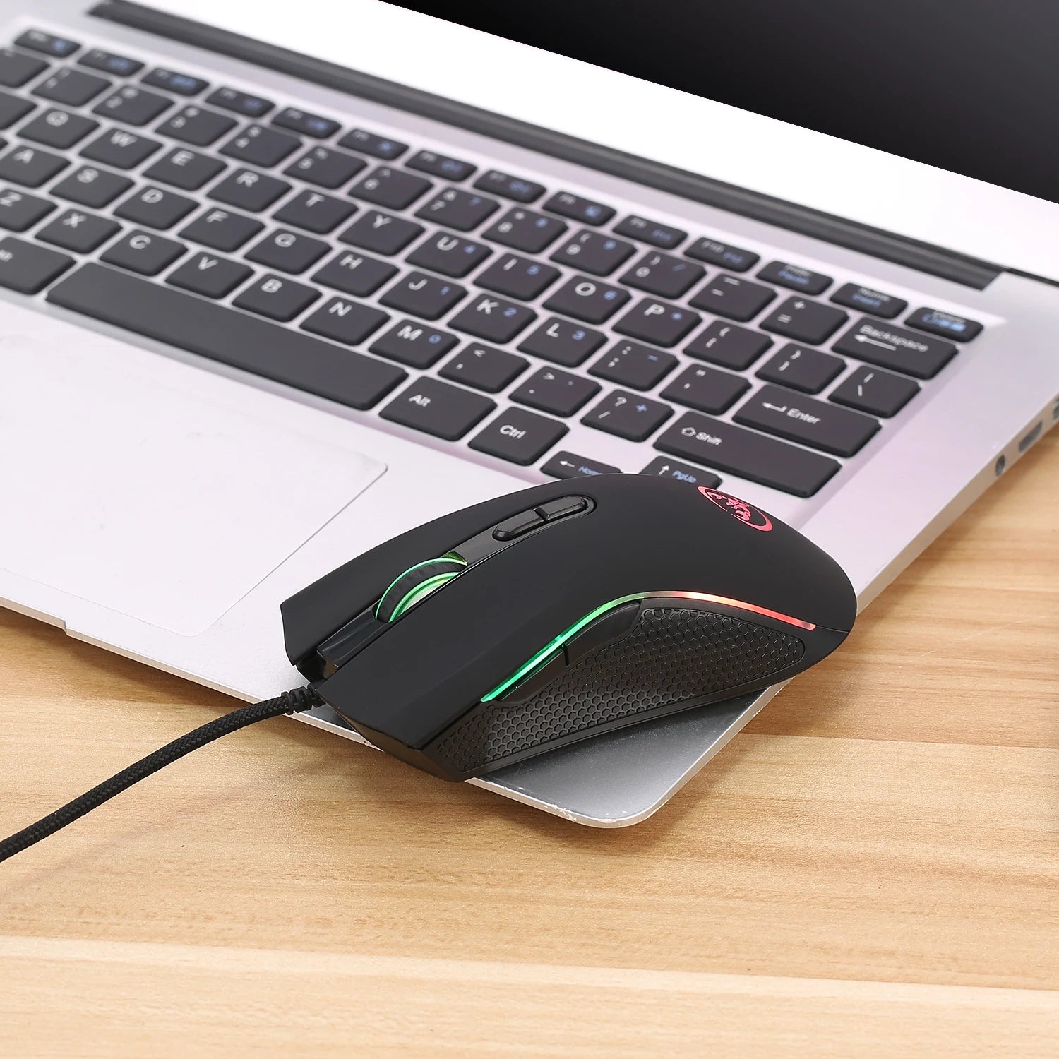 New 61keys Wired White Black Keyboard RGB Gaming Mouse Office Kit Backlight Keyboard and Mouse Combos for PUBG Gamer