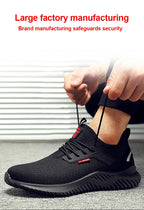 Work Sneakers Steel Toe Shoes Men Safety Shoes Puncture-Proof Work Shoes Boots Fashion Indestructible Footwear Security