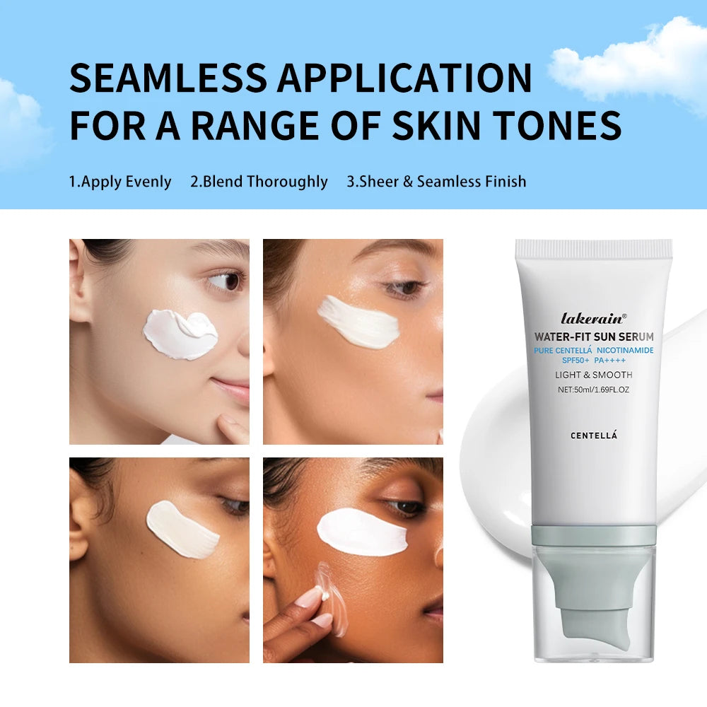 50ml Sunscreen Cream Moisturizing Soften Skin Lighweight Non-sticky Natural Radiance High Sun Protection Facial Skincare
