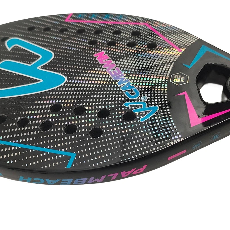 3K Camewin Beach Tennis Racket Full Carbon Fiber Rough Surface Outdoor Sports Racket For Men Women Adult Tennis Racket The New