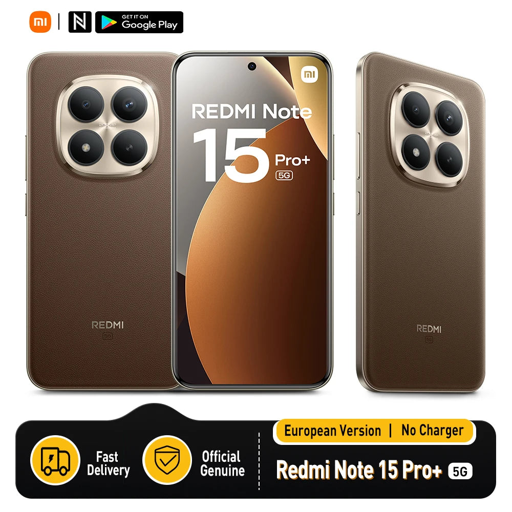 Xiaomi Redmi Note 15 Pro Plus 5G European Version 256GB/512GB Snapdragon 7s Gen 4, AMOLED Display 6.83" 1.5K, 120Hz, 200MP Camera, IP68, NFC Main image
