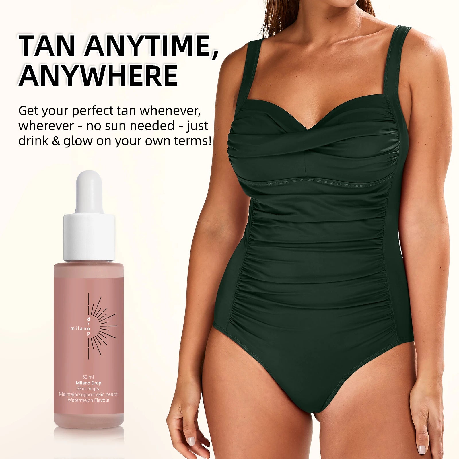 30ml Self -Tanning Drops Body Self Tanner Sunless Tanning Lotion Skin Care to Keep Skin Hydrated for Natural-Looking Tanner