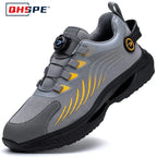 Men's Safety Shoes Protection And Elastic Safety Boots Fashionable Casual Shoes Breathable Odor Protection Men's Work Shoes