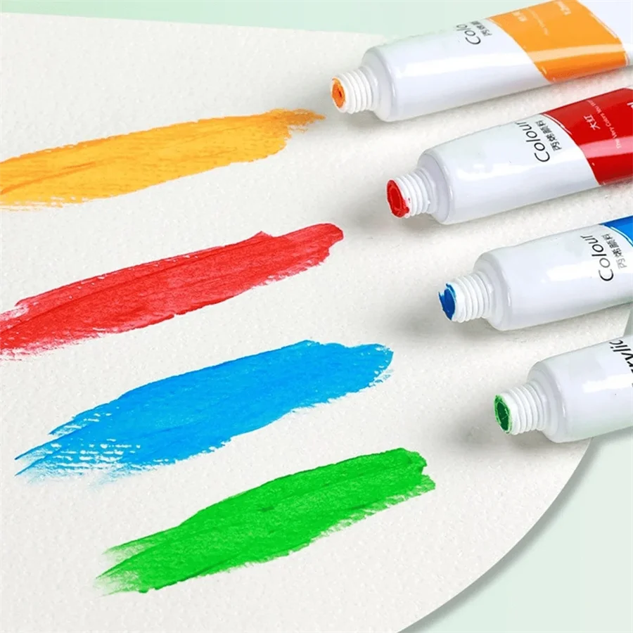Acrylic paint set, 36 colors, each bottle 0.41 fluid ounces (12 ml), 36-color acrylic paints, non-fading, rich in color, suitabl