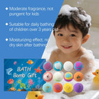 16pcs Bath Bombs Set For Kids Handmade Natural Mega Bubbles Surprise Funny Skin Friendly Bubble Bathing Kit Ocean Toys Gift