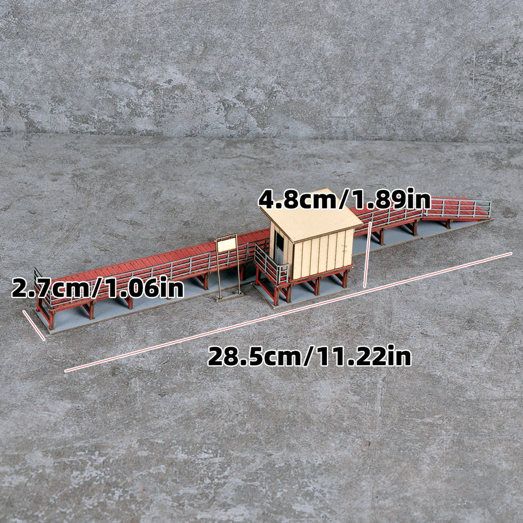 Assembly Architectural model train Railway model railway station platform miniature sand table diorama ho scale model kit 1/87