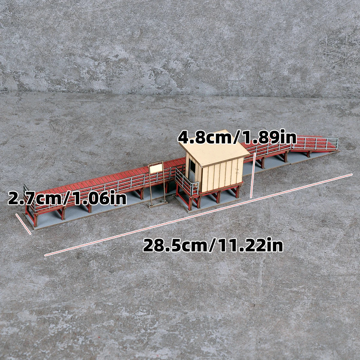 Assembly Architectural model train Railway model railway station platform miniature sand table diorama ho scale model kit 1/87