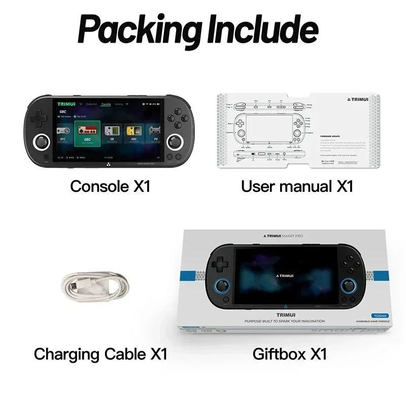 Trimui Smart Pro Handheld Game Console  4.96''IPS Screen Video Game Console Linux SystemRetro Video Game Consoles Birthday Gifts