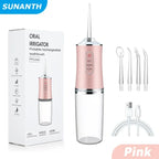 Portable Smart Electric Oral Irrigator 4 Jets 3 Modes USB Rechargeable Cordless Water Flosser Jet Irrigator Dental Teeth Cleaner