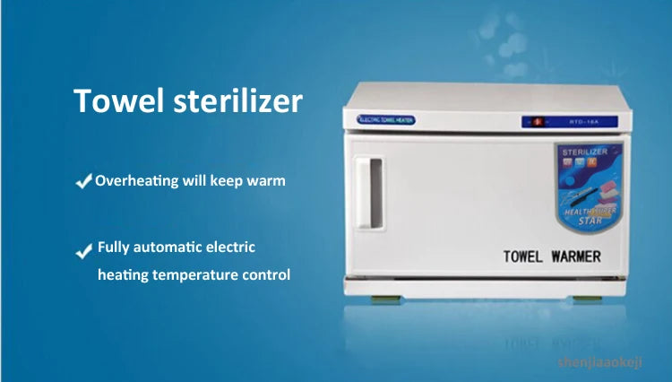 16L Towel Warmer Sterilization Cabinet With UV Disinfection for Facial Salon Spa Towel Hot Towel Heating Cabinet Box 110v/220v