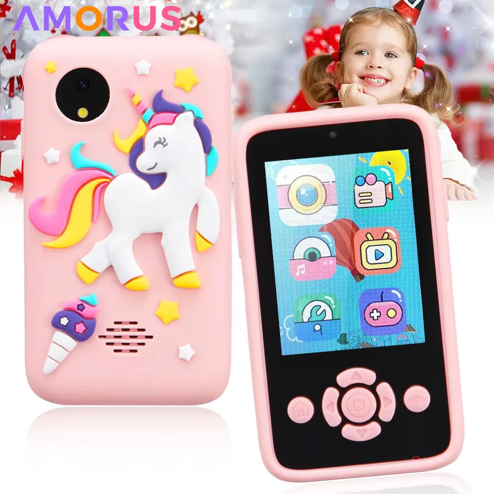Children Phone Camera Toys Mp3 Music Player Puzzle Games Tooddler Leaning Toys for Girls Boys Age 3-10 Birthday Gifts With 32G Main image