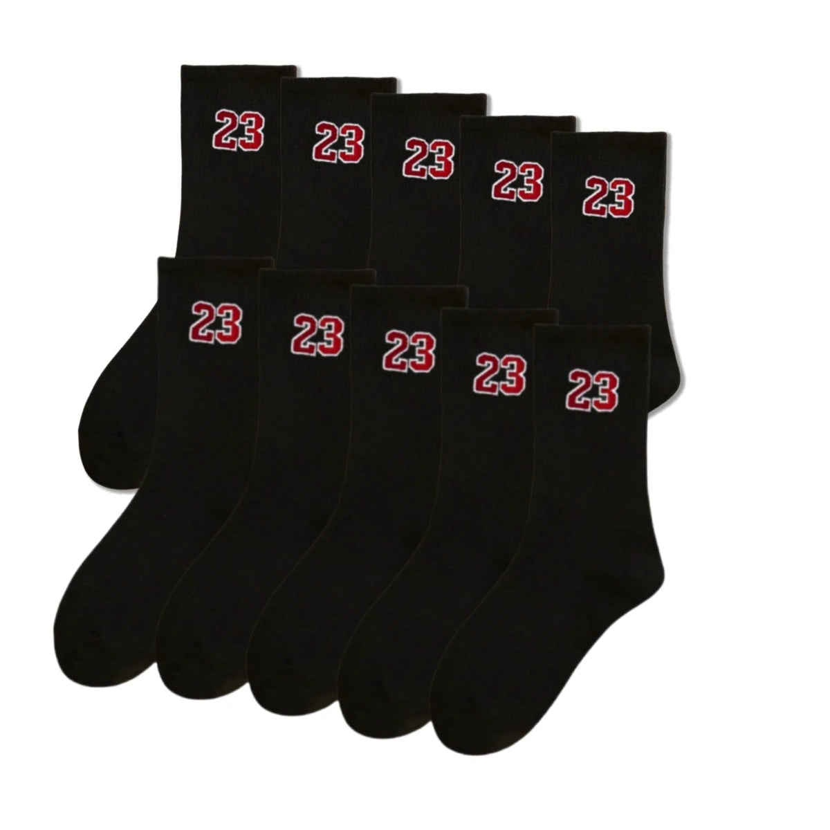 Men's Crew Socks, Classic, Number 23 Design, Comfortable, Breathable, Moisture-Wicking