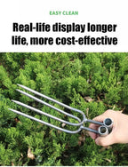Handheld Adjustable Gardening Two Teeth Fork Stainless steel multifunction Gardening Spade Fork