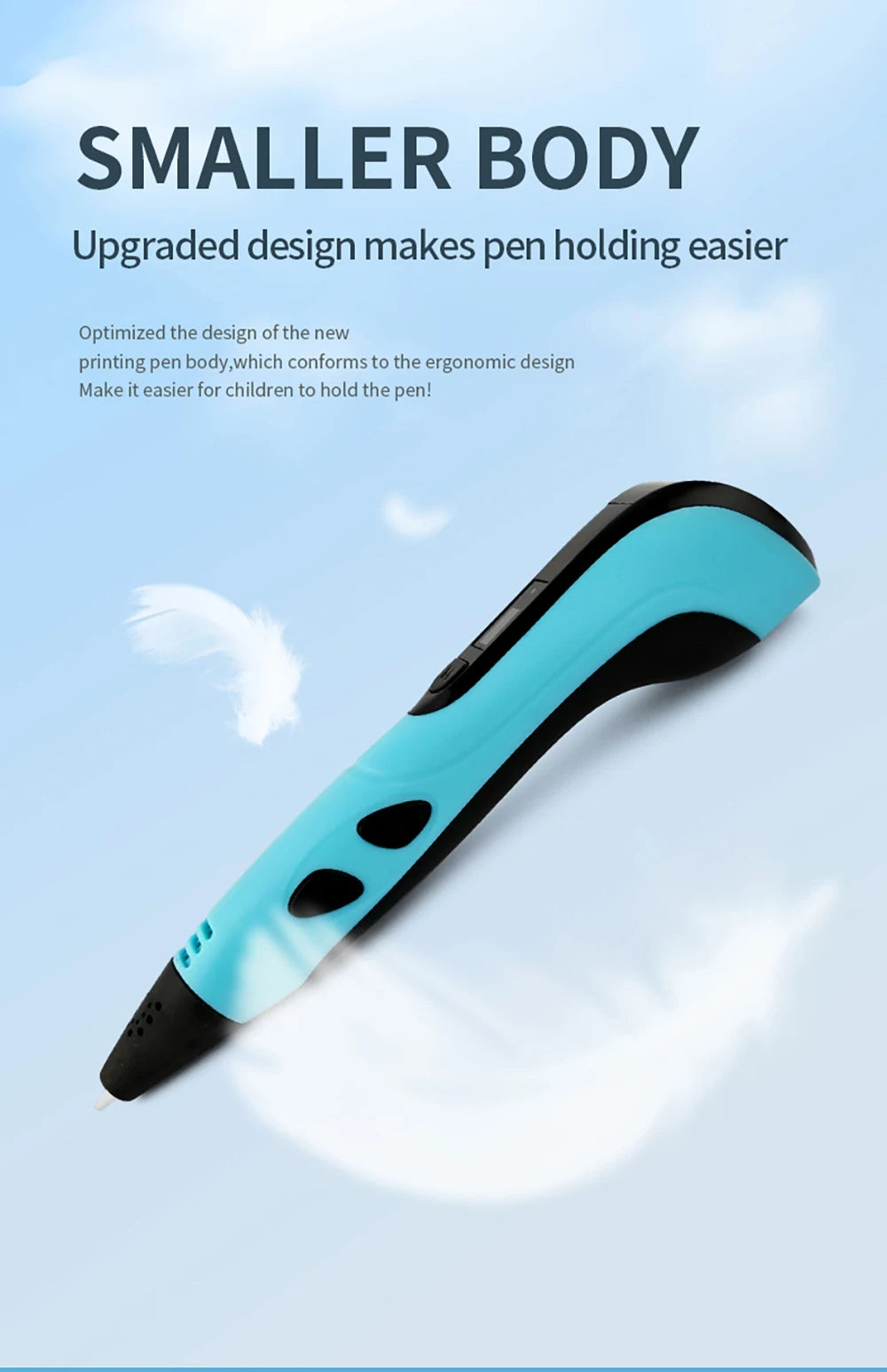 2026 New 3D Printing Pen DIY Three-dimensional Painting Children Toys With LCD Screen Power Adapter 200M PLA Filament Toys Gift
