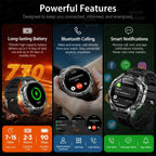 2026New Military T-Rex3 GPS Map Navigation Smart Watch 2GB RAM 1.43-inch AMOLED Screen 30M Waterproof Call Sports Smartwatch Men