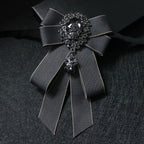 Luxury Ribbon Ribbon Bowtie Rhinestone Handmade Bow Tie Fabric Cloth Art Crystal Neck Tie For Men and Women