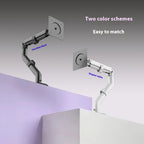 Adjustable display robotic arm for 17 to 32 inches heat dissipation desktop computer monitor stand