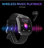 LIGE New 2.2-inch 3D Curved Screen Smart Watch With LED Light Thermometer Health Monitor Smartwatch BT Call Sports Fitness Watch