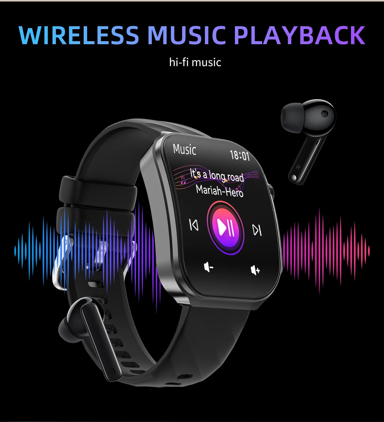 LIGE New 2.2-inch 3D Curved Screen Smart Watch With LED Light Thermometer Health Monitor Smartwatch BT Call Sports Fitness Watch