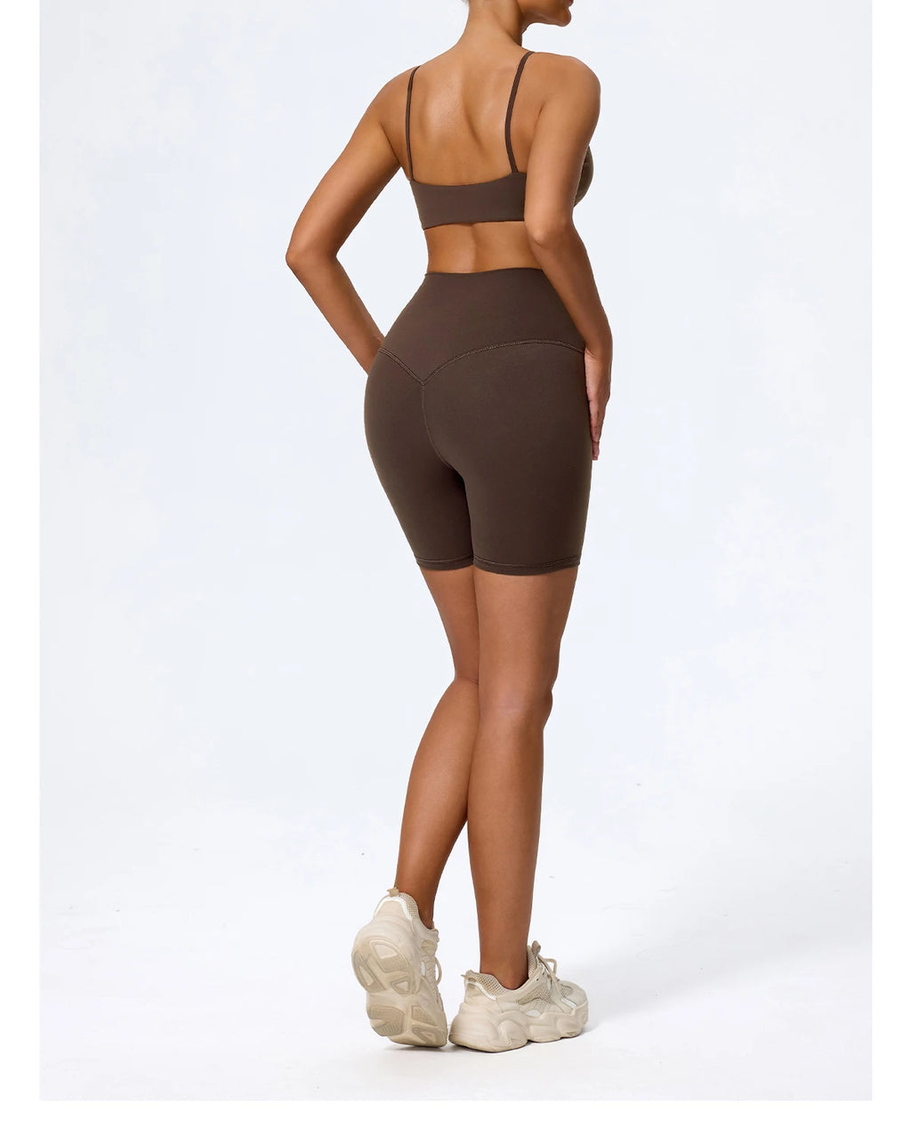 Hearuisavy Summer Super-Soft 2Pcs Women's Running Sports Shorts Set Breathable Fitness Yoga Bra Casual Push Up Workout Crop Top