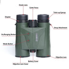 BOSHIWEI 10x42 HD Binoculars with Laser Rangefinder IPX7 Waterproof Ergonomic Design for Long Time Outdoor Viewing and Measuring