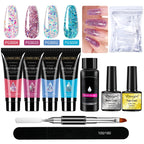 LIMEGIRL Nail Art Kit Poly Nail Gel Extending Soaking Gel Kit Nail Art Acrylic Gel Varnish Kit For Novices Semi Permanent Gel So