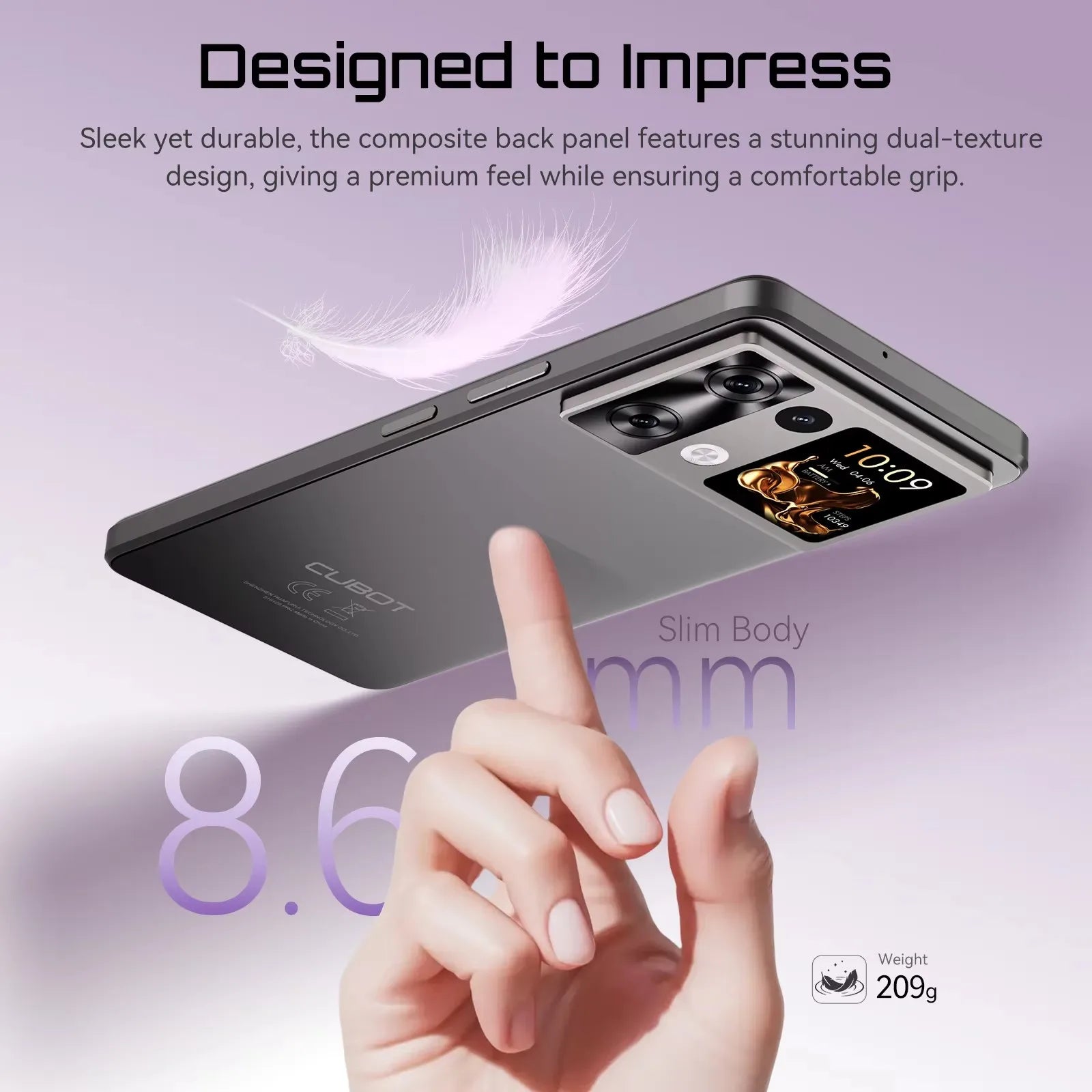 Cubot P90 Smartphone Android 15 24(12+12)GB + 256GB 6.88 "120Hz G100 64MP+16MP 5100mAh Mobile Phone NFC Face ID Fingerprint