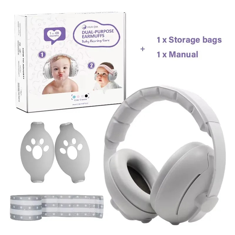 Baby Noise Cancelling Ear Muffs Sleeping Sound Insulation Safety Noise Reduction Ear Defenders Baby Earmuffs with Non-Slip Band Main image