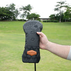 Black Lucky Poker Design  High Quality Headcovers Embroidery Golf Club Driver Head Fariway Wood  Hybrid Head Covers 3 Wood Headc
