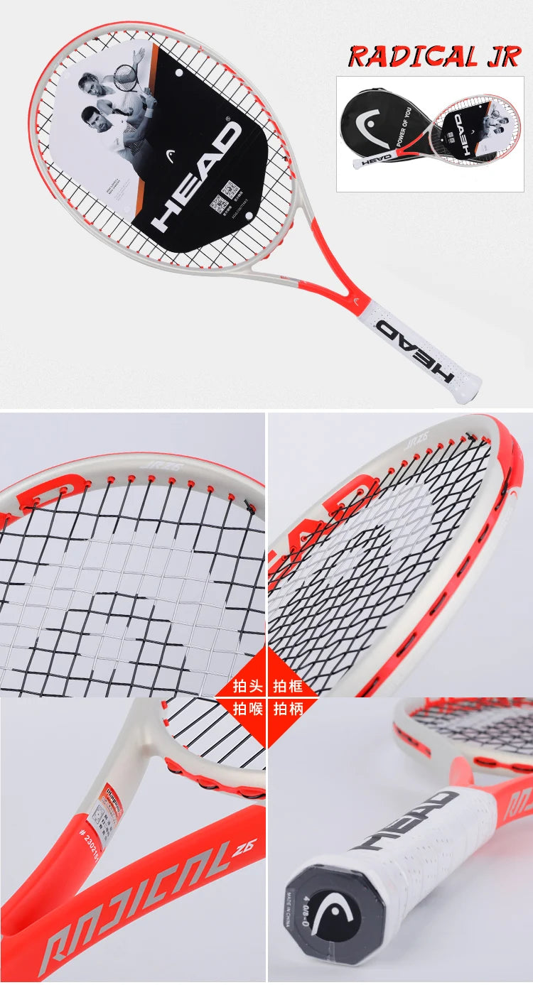 HEAD 2026 New Carbon Tennis Racket for Men Women Tenis Raquete Blue