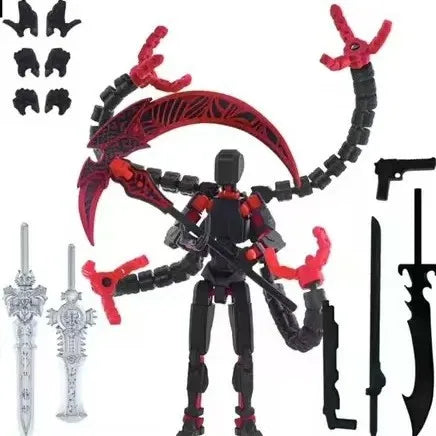 T13 Action Figure 3D Printed Multi-Jointed Movable Titan 13 Lucky Dummy Nova Robot Action Figure Desktop Assembly Completed Gift