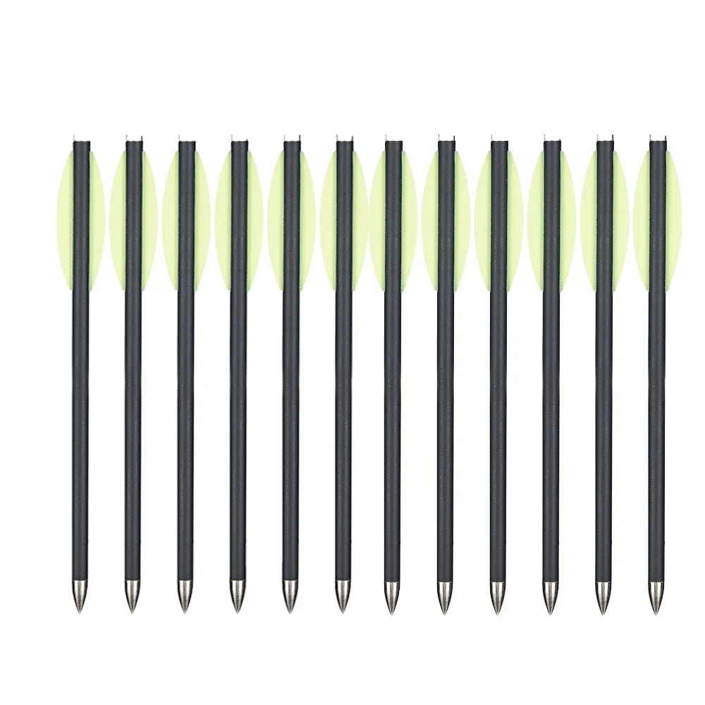 Mixed carbon crossbow for outdoor sports shooting, 6.3 inch, Willow feather, 6pcs/12PCs/24PCs