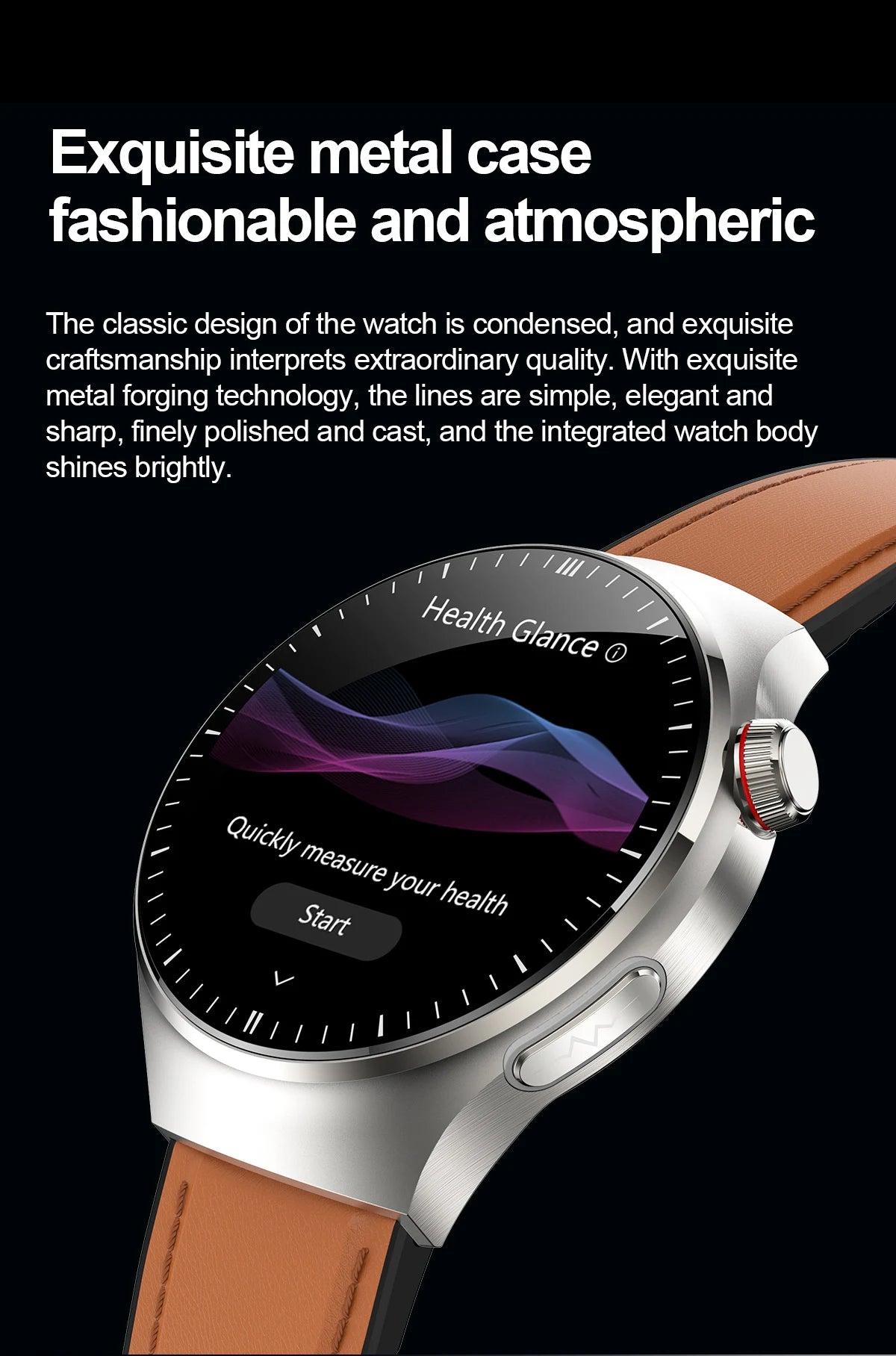 2025 New Nursing Grade Smart Watch Blood oxygen Blood Lipid Uric Acid ECG+PPG Body Temperature Bluetooth Call Health Smartwatch
