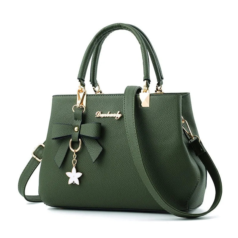 New Korean version trendy autumn and winter bow women's bag portable shoulder bag messenger bag killer bag mother bag large capa
