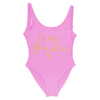 Hen Party Swimsuits One-Piece Team Bride Swimwear Bride To Be Woman Pink Swimwear Bachelorette Beatchwear Bathing Suits