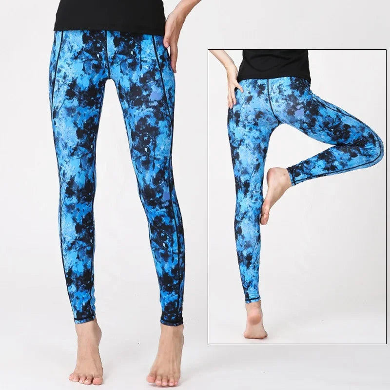 Cloud Hide Women Home Yoga Pants Fitness Gym Exercise Sports Leggings High Waist Sexy Long Print Tights Workout Running Trouser