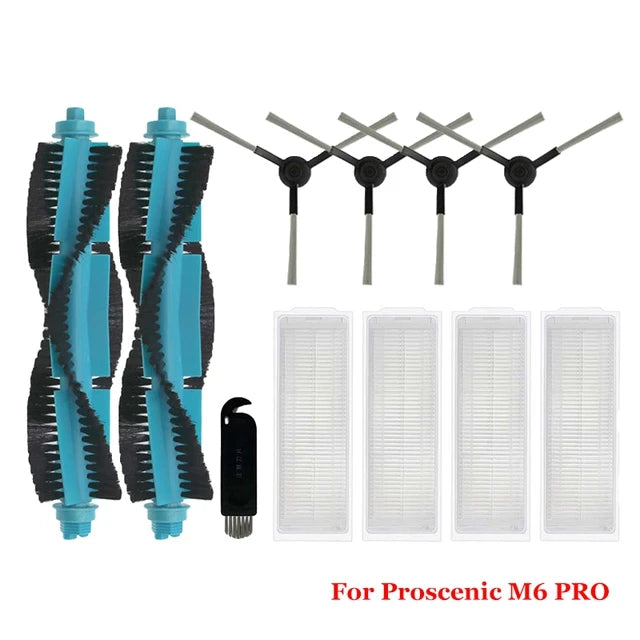 Accessories For Proscenic M6 Pro Robot Vacuum Cleaner Part Main Side Brush Hepa Filter Mop Cloth Pad Replacement Spare Parts