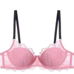 Sexy Lace Bra & Panty Set Minimizer Anti-Sag Full Coverae Adjustable Underwire Big Bust Support Thin Side Support No Spillageg