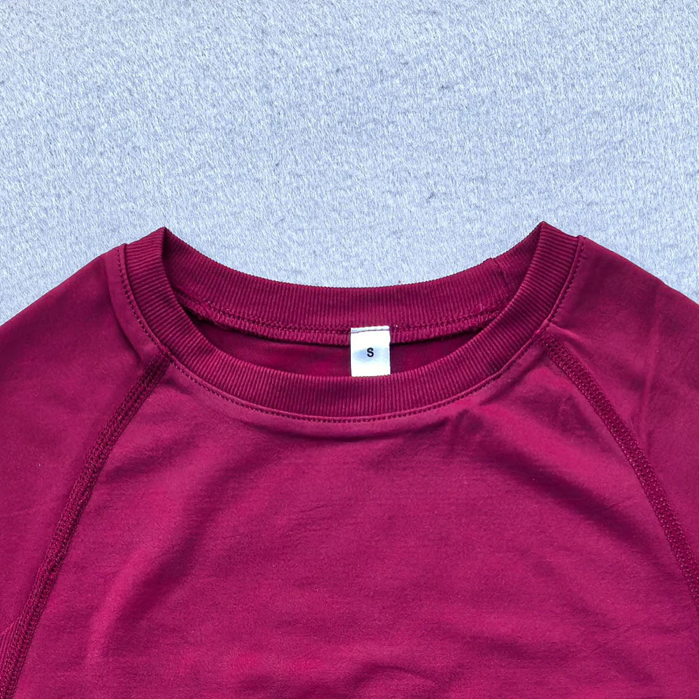 Seamless Yoga Top for Women Short Sleeve Gym Crop Top Light Weight Yoga Shirts Fitness Gym Shirts Stretchy Sports Shirts