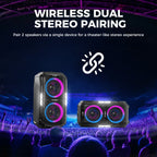 W-KING 250W PEAK Large Bluetooth Speaker Loudest/Massive 120dB/12 Custom Bass, V5.3 Big Party Boombox Portable Speaker Wireless